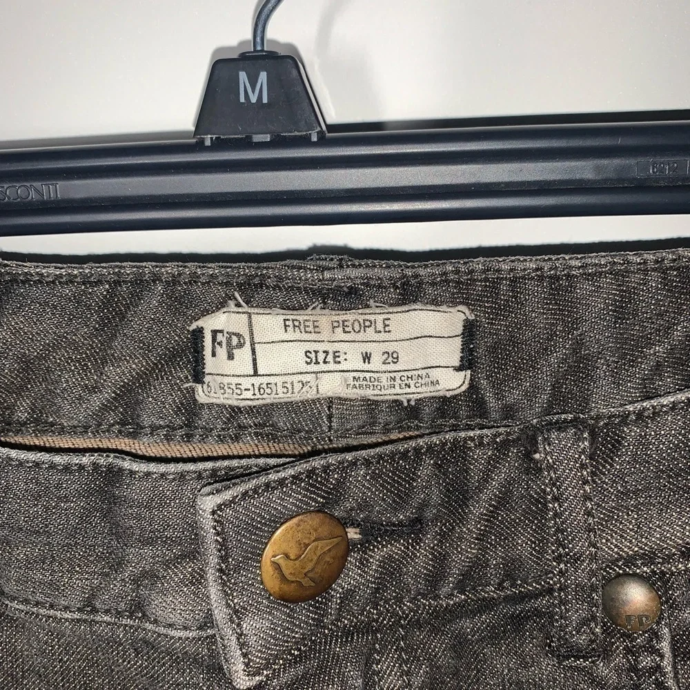 Free People grey wash denim cuffed shorts size 29
